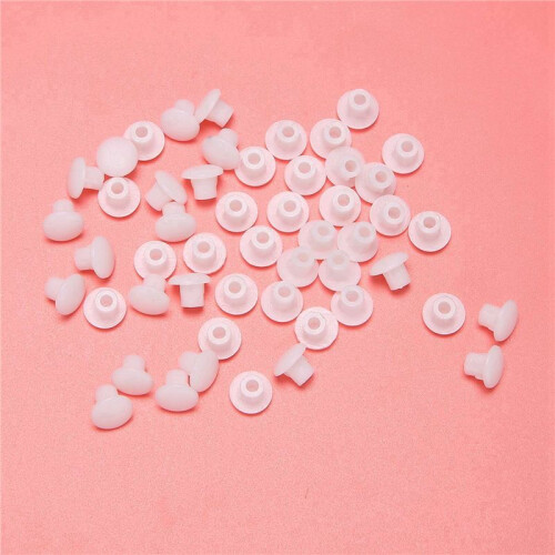 Plastic Round Shaped Cover Screw Cap Lid White 400pcs for 5mm Dia Hole