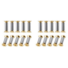 20 Packs Knife Handle Screws Rivets Bolts Fasteners, Gold Hex Flat Screws, Knives Maker Screws