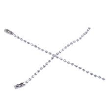 1000Pcs Chaines de Boule en Acier Inoxydable de la Longueur de 10cm 2.4mm Chaine A Boule Perlee de Ton Argent