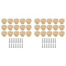 30Pcs Wooden Drawer Knobs, Furniture Knobs, Wooden Cupboard Knobs for Cabinets and Drawers, Round Wooden Knobs