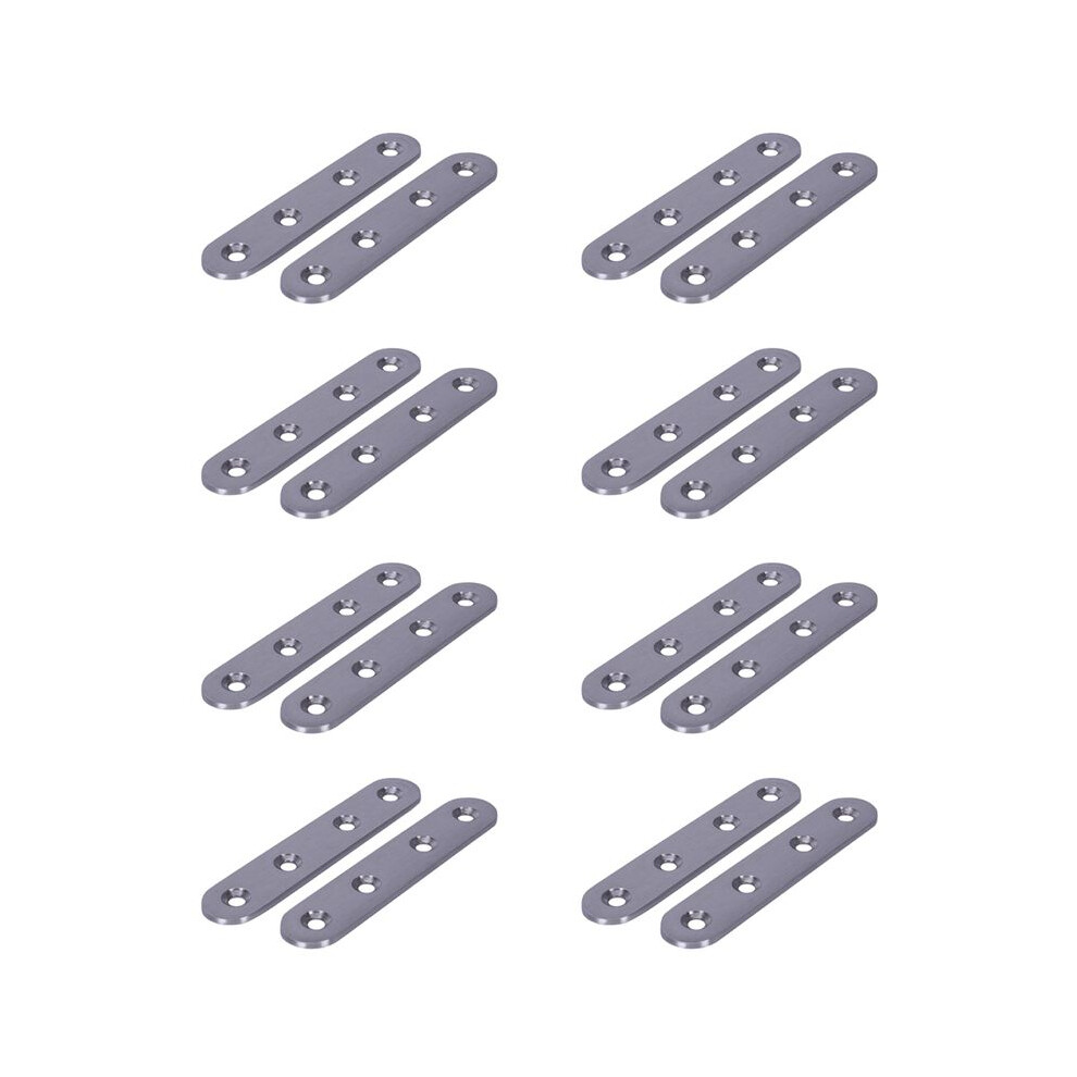 Flat Stainless Steel Repair Mending Fixing Plate Brackets Support 16Pcs 6031487733703