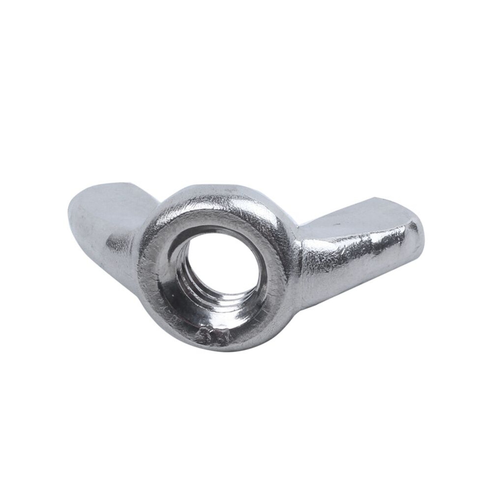 M6 Thread Dia Stainless Steel Wing Nut Butterfly Wing Nuts 60 Pcs 6032204860603