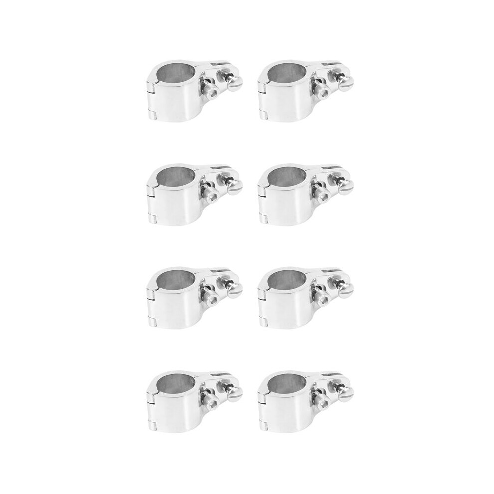 8Pcs 25Mm Fitting Boat Bimini Top Hinged Jaw Slide Marine Hardware 316 Stainless Steel With 16 Screws Easy Install 6032465802831