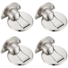 4X Floor Mount Magnet Invisible Magnetic Door Stop, Magnets Door Stops Wall Prop Hold Open (Silver)