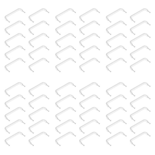 60x Door Drawer Pull Knob Cabinet Handle Hardware - Matte Silvery