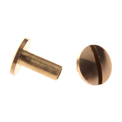 40x Arc Solid Brass Button Stud Screw Nail Screw Back Leather Rivet Belt 10mm 2