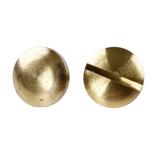 200x Arc Solid Brass Button Stud Screw Nail Screw Back Leather Rivet Belt 6mm 2