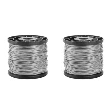 2st 1/16Inch X 500Feet Wire Rope Kabel, Gevlochten Wire Stranded Rope Aircraft Kabel voor Outdoor Waslijn, Trellis,