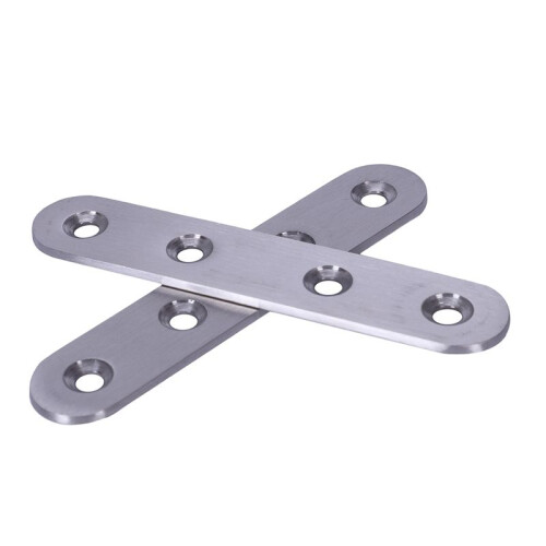 Flat Stainless Steel Repair Mending Fixing Plate Brackets Support 16pcs 2