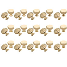 30Er-Pack 1,2 Zoll GebüRstete Goldene SchrankknöPfe, GeräNdelte KüChenschrankknöPfe, Goldene SchubladenknöPfe, Runde KommodenknöPfe