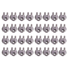 32pcs Stainless Steel Cable Clip Saddle Clamp for Ropes 0.3cm 3mm Wire