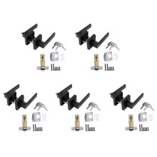 5X TüR Griff TüR Griff Schloss Quadratischer Kanal Daten Schutz Maske Innen Schlaf Zimmer Bade Zimmer Bade Zimmer Drei Stangen Kugel Schloss Schwarz