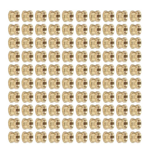 M3 X 3mm Female Thread Brass Knurled Threaded Insert Embedment Nuts 600PCS 1