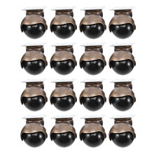 [16 Pack] Swivel Top Plate Hooded  Caster Wheels, Antique Bronze (1.5-Inch No Brake)