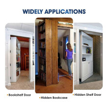 2X Door Pivot Hinge, Invisible Pivot Hinge System with Goal Kick Hardware, for Heavy Duty Wood Doors to 200 Lbs Heavy