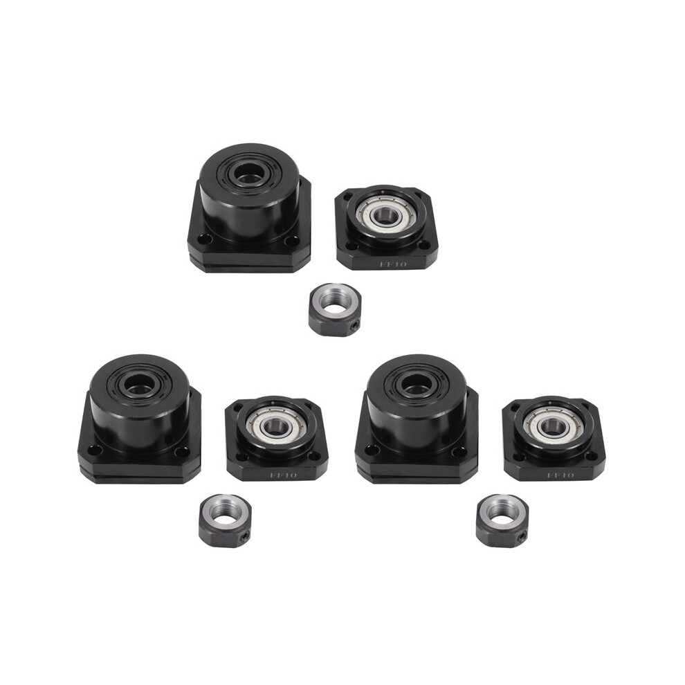 3 Pcs Fk10 Fixed Side +3 Pcs Ff10 Floated Side For Sfu1204 Ballscrew Cnc Parts Screw 1204 Fk/Ff10 End Support 6033418809730