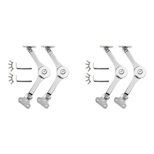 Heavy Duty Hinge Lid Support Hinge Hinge Soft Close Chest Hinge Support for Cabinet Kitchen Wardrobe 4 PCS