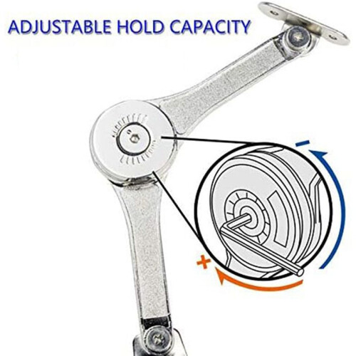Heavy Duty Hinge Lid Support Hinge Hinge Soft Close Chest Hinge Support for Cabinet Kitchen Wardrobe 4 PCS 1