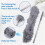 4X Gutter Cleaning Brush Roofing Tool with Telescopic Extendable Pole 8.2Ft Guard Cleaner Tool Easy Remove Leave, Grey 6