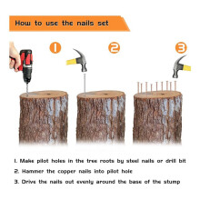42Pcs Copper Nails Kit to Killing Trees,3.5 Inch Pure Copper Nails Bulk,Stump Removal Spikes Hardware Nails for Trees