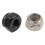 100Pcs Zinc Plated Nylon Insert Hex Lock Nuts Black M2.5 & M2 1