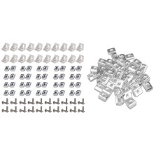 50Pcs M5 T Sliding Nut Zin-Plated Carbon Steel T Sliding Nut & 1set 2020 Series Aluminum Profile Connector Set