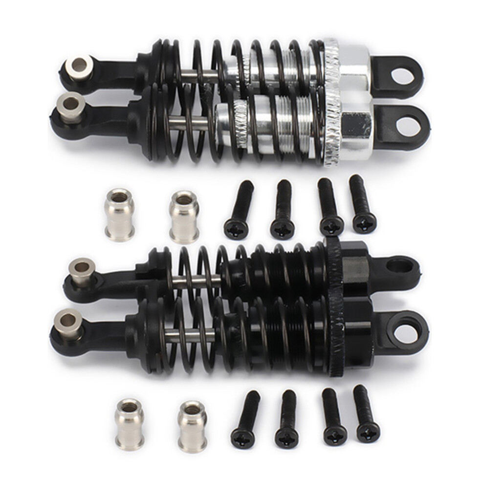 2 Set Oil Adjustable 65Mm Damper For Rc Car 1/18 Hpi Hsp Losi -Black & Silver 6032615980891