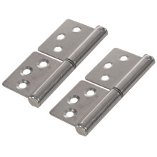2 Pcs 3 Inch 360 Degree Rotating Window Door Flag Hinge & 100Pcs Flat Phillips Self-Tapping Screw