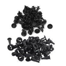 50Pcs Car Door  8Mm Hole Push Plastic Rivets & 25 Pcs Plastic Push in Car Bumper  Door Rivets Clip 10Mm Hole