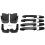 4Pcs Car Front Rear Mud Flap Mudguards Mudflaps  Guards with 4Pcs Car Side Door Handle Frame Cover Trim 1