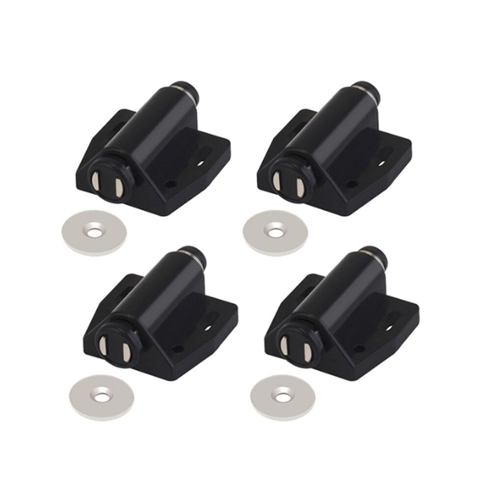 4 Pack Single Magnet Cabinet Snap Invisible Furniture Door Rebounder Cabinet Wardrobe Door Closer Black 6031011494094