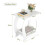 End Table with Storage Shelf Basket,Narrow Bedside Table, Slim Coffee Tables Small Spaces,White Nightstand,Sofa Table 8