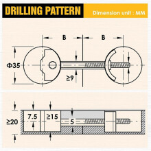 Countertop Connector,Table Top Fasteners,Joint Connector Drawbolt Pack,Miter Draw Bolt Countertop Flip Connector 10PCS