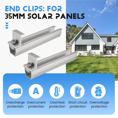 Solar Panel Mount Bracket Photovoltaic Panel Rail Solar Panel Mount Fastening Module with Mid for Trapezoidal Roof 30mm 1