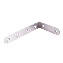 125X75mm L Shape Stainless Steel Shelf Corner Brace Angle Bracket & Metal 8 Holes 250mm