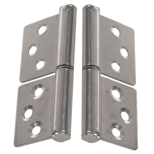 2 Pcs 3 Inch 360 Degree Rotating Window Door Flag Hinge & 100Pcs Flat   Self-Tapping Screw 2