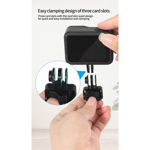 For Upgraded 2Rd  Three-Card to 1/4 Adapter Alai Positioning Disassembly Fixed Mounting Base,Black Red A 1