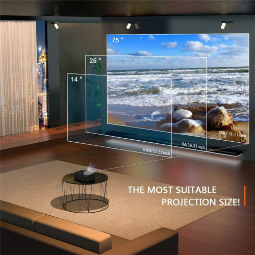 YT100  Home Projector Projector Portable  Home Theater Wireless Cell Phone Multi-Function Projector 2
