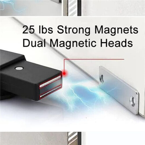 6 Pack Heavy Duty Push  & Lock for Hidden Door Touch Latches and Catch Magnet Push Release Drawer Pull Tip, Black 2