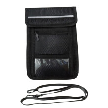 Waterproof RFID Blocking Travel Passport Holder Neck Wallet with Secure Concealment Design