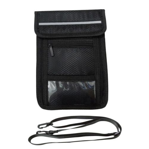 Waterproof RFID Blocking Travel Passport Holder Neck Wallet with Secure Concealment Design
