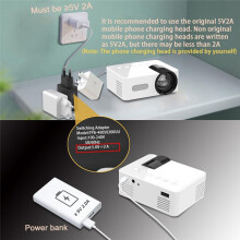 YT100 White  Home Projector Projector Portable  Home Theater Wireless Cell Phone Multi-Function Projector