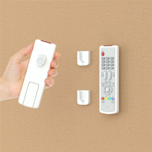 Magnetic Remote Control Holder Wall Mount, 5Pcs Remote Control Organizers Self-Adhesive TV Remote Control Rack(White)