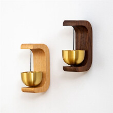 2024 Wooden Doorbell Bell Wind Chimes Wireless Doorbell for Home Entrance Door Bell Aesthetic Room Wall Decor-B, 2PCS