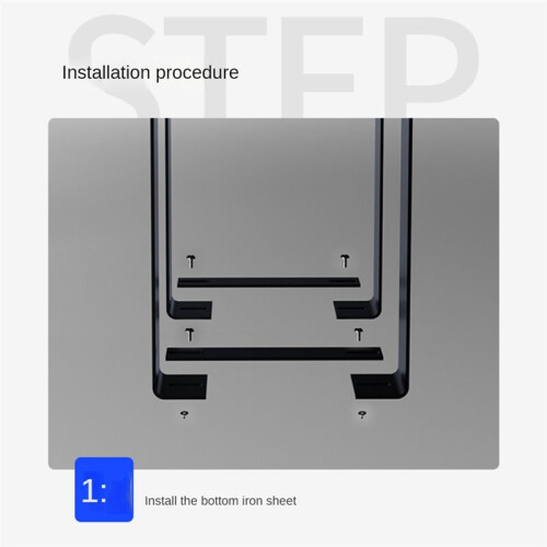 1 Set Under Desk PC Mount Bracket for Computer Case Computer Mainframe Hanger Host Box Stand Bracket Rack Black 2