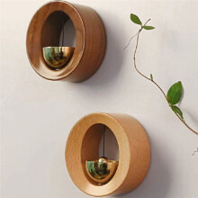 Wood Copper Wind Chime Wooden Wireless Door Bell Entrance Reminder Doorbell Aesthetic Home Decorations Doorbell B