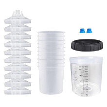 Sistema di Rivestimento e Cappuccio per Verniciatura Usa e Getta GunCup GunCup, Tazza di Miscelazione per Spruzzatore di Vernice da 20 Oz (600 Ml) per