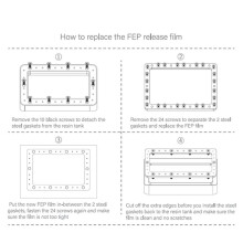 6 StüCk FEP-Folie 3D-DruckerzubehöR, FEP-Folie für  2,  2 Pro Photon Mono, Mono 4K, 200 X 140 X 0,15 mm