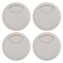 4 Pcs 53mm Drill Hole Plastic Home Computer Desk Cable Cord Grommets