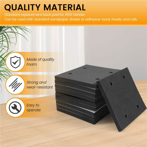 10 Pcs Self Adhesive Foam Part Sander Back Pad Sanding Mat for  4510 1